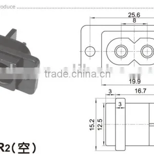 AC Power Socket Panel Mount,2.1mm x 5.5mm Female 12 V DC Connectors thumbnail-4