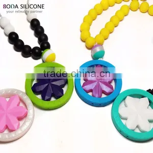 Chian Manufacturer Teething Pendant Silicone Necklace thumbnail-6