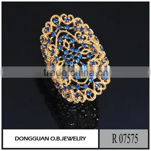 Brass Metal Finger Ring AAA Clear Zircon Silver Ring Designs for Girl thumbnail-5