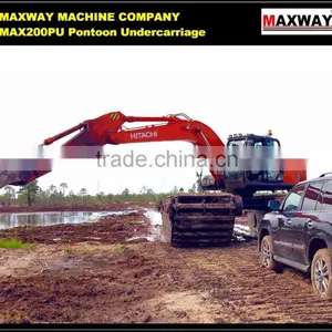 Chinese Cheap MAX200PU Floating Track Undercarriage for AMPHIBIOUS EXCAVATOR , Suitable to 20 to 23Ton Class Excavator thumbnail-2