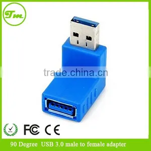 USB 3.0 A Male to Female Extension Cable 90 Degree Right Angle Adapter Plug thumbnail-1
