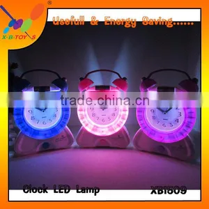 High Quality 2016 Wholesale LED Desk Lamp With Alarm Clock Modern Bedroom/Living Room LED Night Light With Clock thumbnail-1