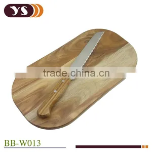 Hot Sale Round Shape Bread Board and 8'' Knife Set thumbnail-1