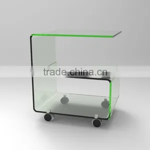 Top Class High Transparent Acrylic Table With Wheels Factory Competitive Price thumbnail-1