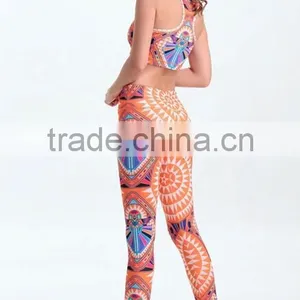 Yiwu Wholesale Women Tights GYM Leggings Orange Spandex Women Tights GYM Leggings thumbnail-3