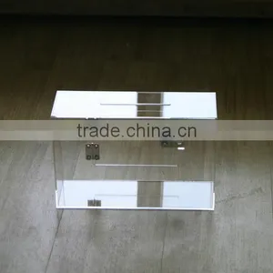 Custom Acrylic Donation Box With Lock thumbnail-3