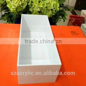 White Acrylic Plastic Box Customized thumbnail-1