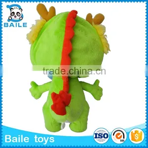 100% Polyester Fabric Green Baby Dinosaur Animal Plush Toy thumbnail-3