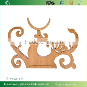 WR020 Folding Bamboo Wine Rack, Wine Countertop Holder thumbnail-2