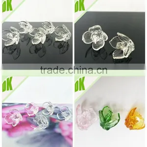 \ Fun and Colorful Tiny Vintage Glass Flowers // Bubbles of Handmade Decorated Decor Flower Shape Glass Beads for Decorating thumbnail-6