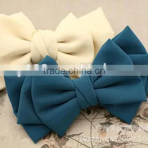 5 Inch Women Double Ribbon Bow Gilrs Hair Clip Satin Ribbon Bow Girl's Hairpins Headwear Accessories thumbnail-3