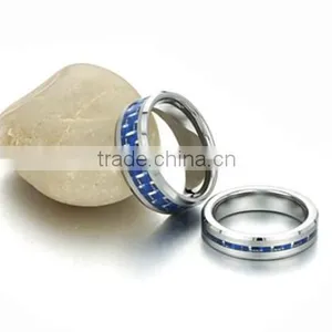 2015 Hot Selling Tungsten Carbide Ring With Carbon Fiber Jewelry Wedding Bands thumbnail-2