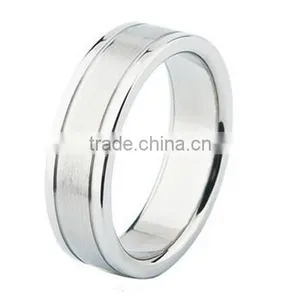 2016 High Polished Classic Plain 316L Stainless Steel Ring for Lover thumbnail-3