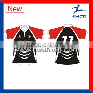 China Custom Sublimation Wholesale Spandex Team Set Rugby Jersey Shirts Unifroms thumbnail-1