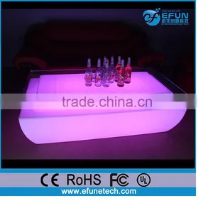 Plastic Rgb Color Change Illuminated Long Cocktail Table, Led Bar Pub Table thumbnail-1