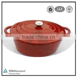 China Color Enamel Coated Cast Iron Casserole Pot With Low Price thumbnail-2