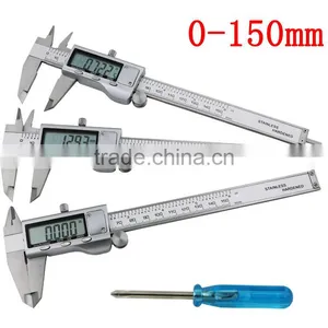 High Quality Electronic Digital Caliper Inch/Metric/Fractions Conversion 0-6 Inch/150 mm Stainless Steel Body thumbnail-1