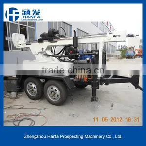Wheel Type High Efficiency Drilling Rig for Selling!HF150T Multi-function Water Well Drilling Rig thumbnail-1