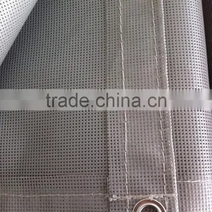 Flame Retardant PVC Dip Mesh Sheet 370GSM 1500D/11X11 thumbnail-1