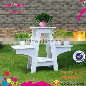 Stable Structure Non Toxic Garden Wooden Flower Stand Designs thumbnail-1