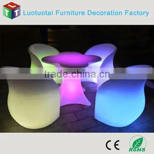 Wireless Remote Control Led Furniture Set RGBW Color Change Led Bar Table and Led Chair thumbnail-1