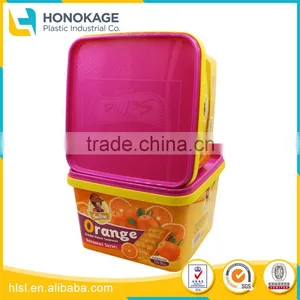 Wholesale Food Storage Container 32 oz Bucket With Logo, Rectangular Cookie Bucket With Lid thumbnail-1