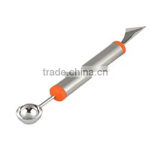 Factory Wholesale Stainless Steel Fruit Vegetable Ballers Carving Knife Melon Scoop thumbnail-2