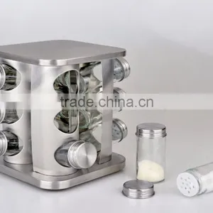 12 Pieces Stainless Steel Spice Jar Condiment Container Set thumbnail-3
