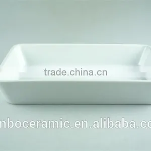 White Rectangular Casserole Serving Dish, Cheap Price Stock for Sale 14 Inch Bakeware thumbnail-1