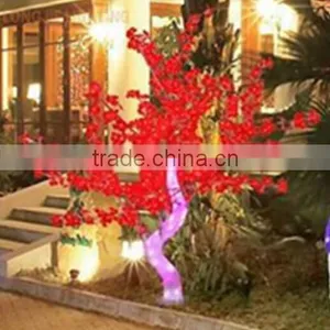 Home Garden Decorative 150cm Height Outdoor Artificial Red Flashing LED Solar Lighted up Trees EDS06 1415 thumbnail-1
