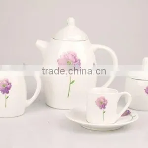 Porcelain Coffee Cup&saucer With Coffee Pot thumbnail-1
