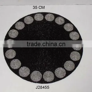 Glass Beaded Table Mat With Patterns Other Colours Also Available thumbnail-1
