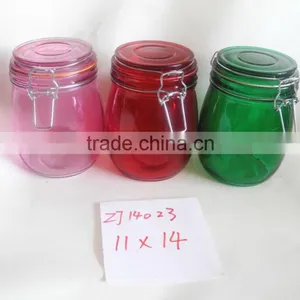 Clear Food Grade Glass Jar With Lid thumbnail-4