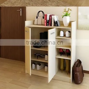 An Introductory Contracted Shoe Cabinet, Porch Wooden Shoe Rack thumbnail-1