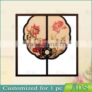 Framed Handmade Chinese Fan Canvas Wall Art thumbnail-3