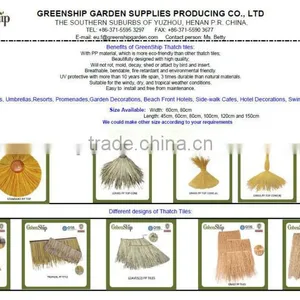 UV Resistance Synthetic Thatch Tiles With Different Design and Color thumbnail-1