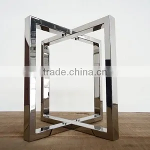 Modern Chrome Base Dining Table Feet for Wood Furniture Design thumbnail-4