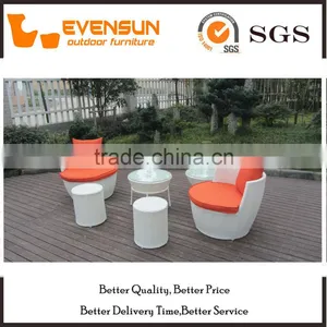 5PCS Garden Stacking Set Wicker Sofa Set Furniture thumbnail-3
