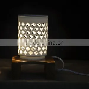 Ceramic Cylinder Electric Oil Burner Lamp With Aromatherapy Function thumbnail-3