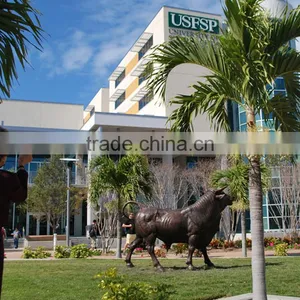 Outdoor Garden Decoration Handicraft Bronze Life Size Bull Statue for Sale thumbnail-1
