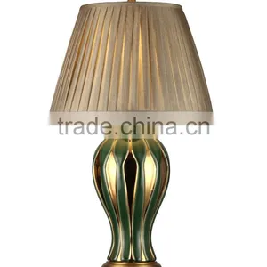 BISINI Luxury Decorative Olive Green Gilding Ceramic Table Lamp thumbnail-2