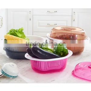 Vegetable Fruit Plastic Washing Basket Draining Strainer Basket thumbnail-2