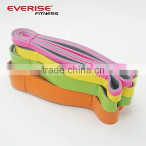 Hot Sale the Newest Developed Two Color Two Layer Latex Resistance Band Set Exercise Bands thumbnail-2