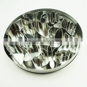 47094 11pcs Flowers and Butterfly Stainless Steel Cookie Cutter Set thumbnail-4