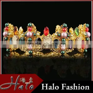 Hot Selling Bridal Jewelry Pageant Rhinestone Big Fashion Crown For Sale thumbnail-1