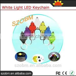 7 Color Plastic White Light Cheap Custom Fashion LED Keychain For Souvenirs And Gifts thumbnail-1