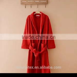 100% Polyester Women's Micro Fleece Bathrobe, Polar Fleece Bathrobe,nightwear Gown thumbnail-1