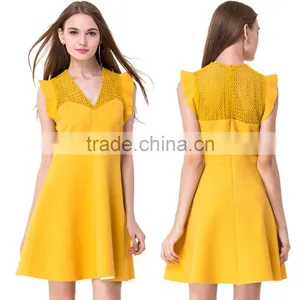 Free Sample 2017 Latest Sleeveless Summer Dress Plain Designs Photos thumbnail-4