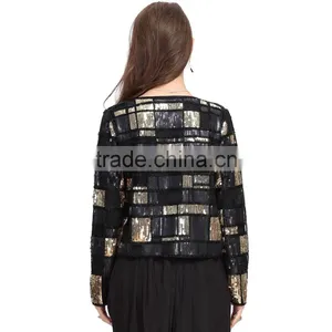 2017 Latest New Fashion Sequin Coat And Jacket For Woman thumbnail-6