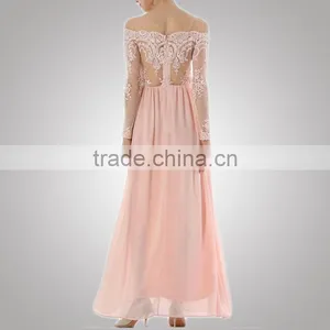 Latest Design Fashionable Preppy Style Evening Dress Long Sleeve Women For Youth thumbnail-4